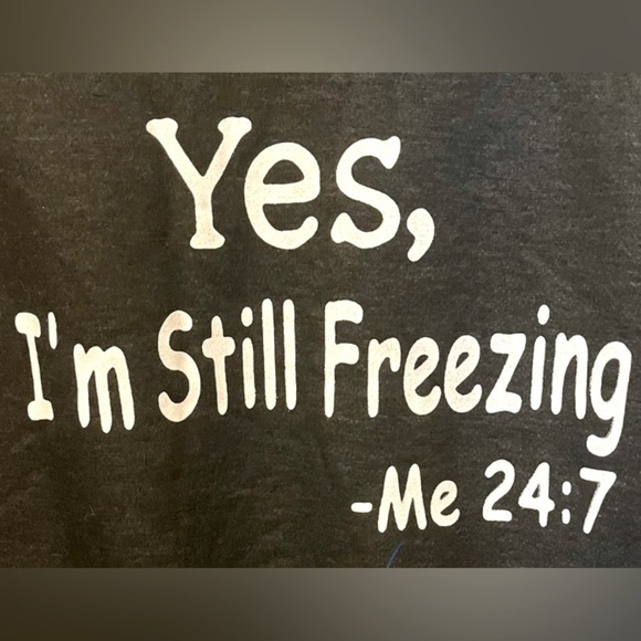 SWEATER: Fleece-Lined Sweatshirt “YES, I’m still Freezing,” NWOT - Picture 6 of 6